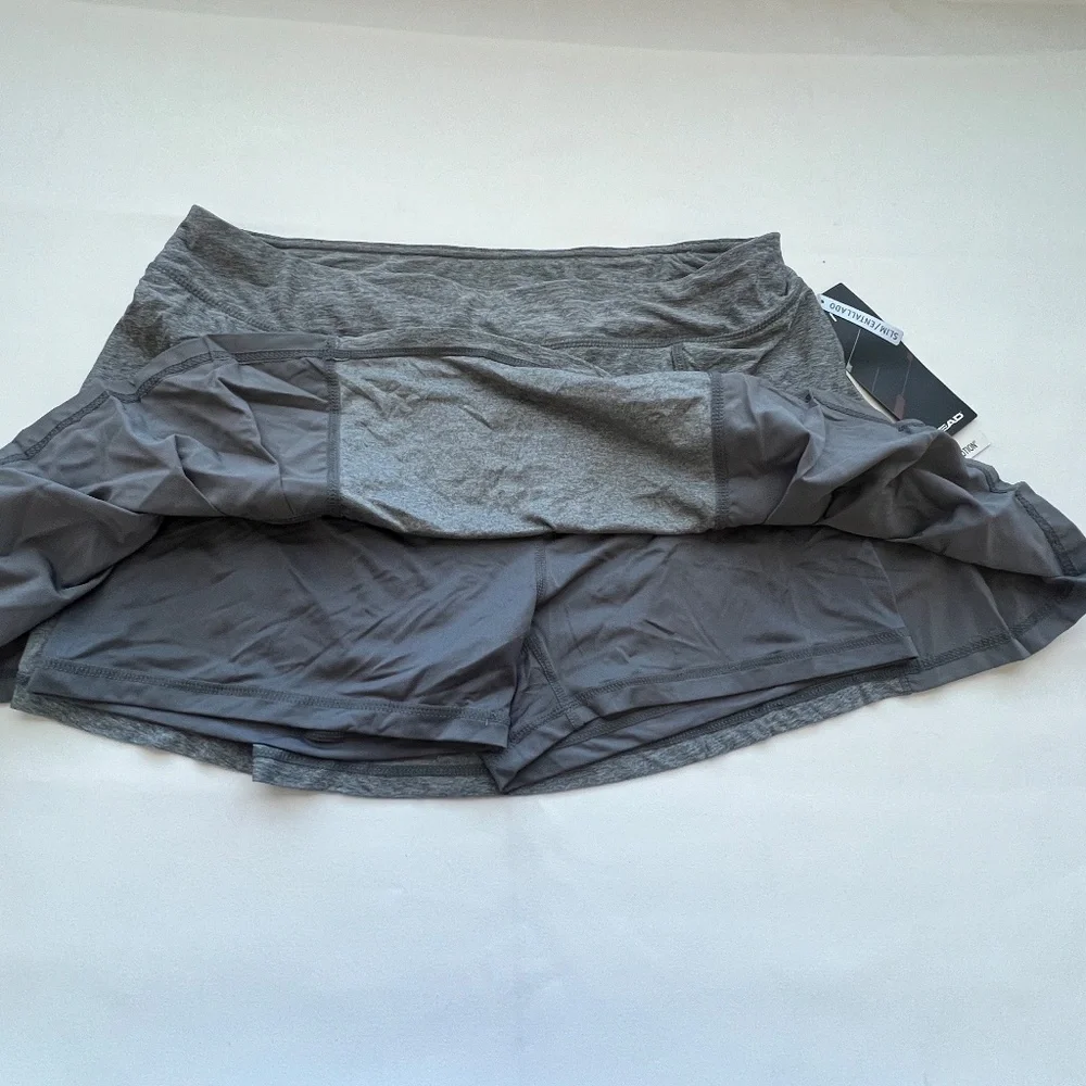 Head Slim Fit Dri-Motion Tennis‎ Skort, Light Grey, Women’s Size X-Large, NWT
